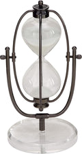 Silver Acrylic Hourglass Sand Timer with Iron Cage, 6 L x 6 W x 12 H, Pack of 2 G287268