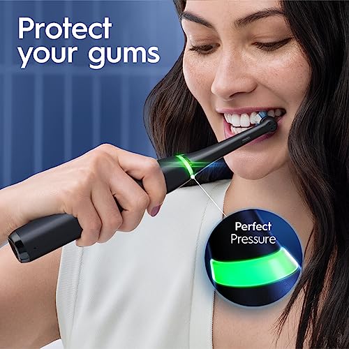 Black Rechargeable Electric Toothbrush with 5 Cleaning Settings, 2 Replacement Heads, and Travel Case B900424