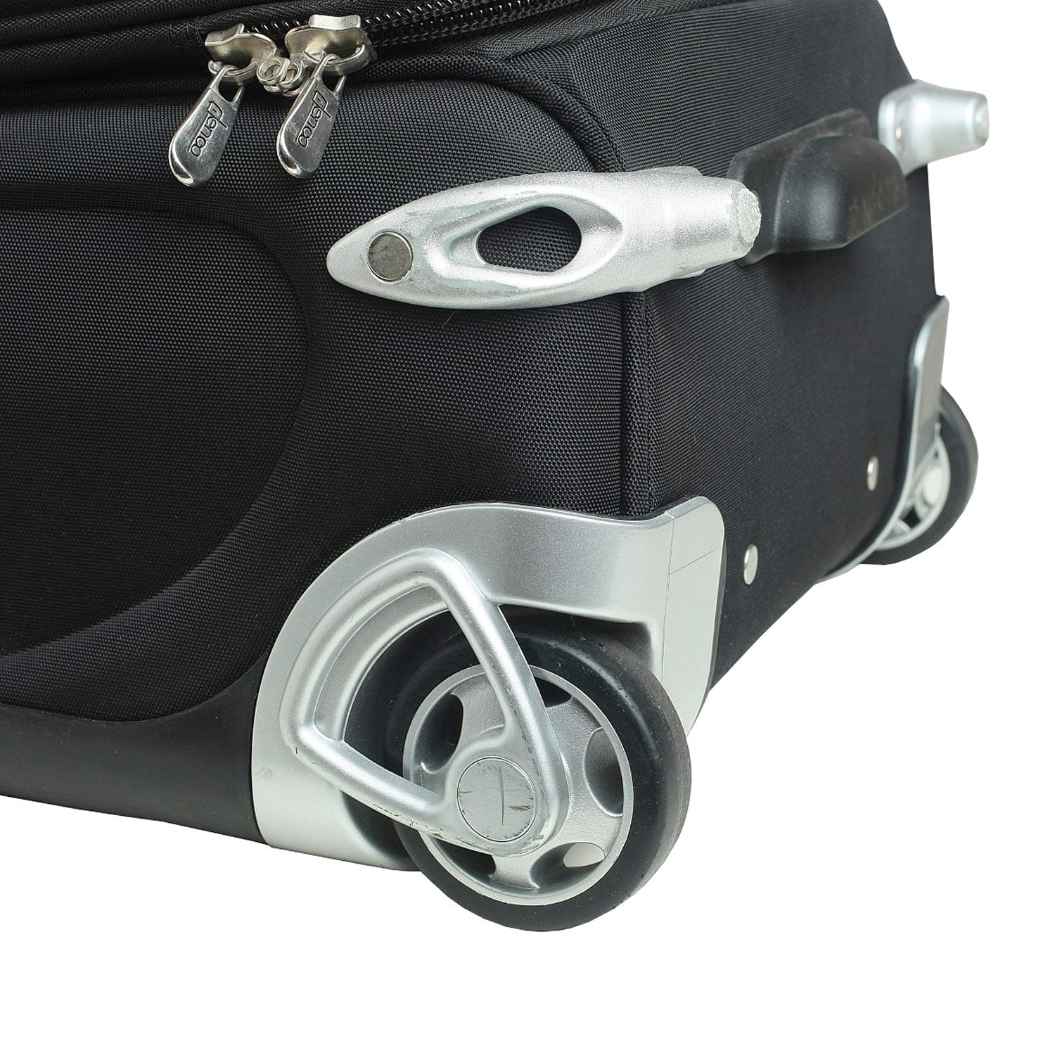 Black Softside Rolling Carry-On Suitcase F1613