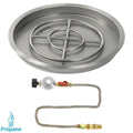 25x22 Round Stainless Steel Drop-In Pan with Match Light Kit I448