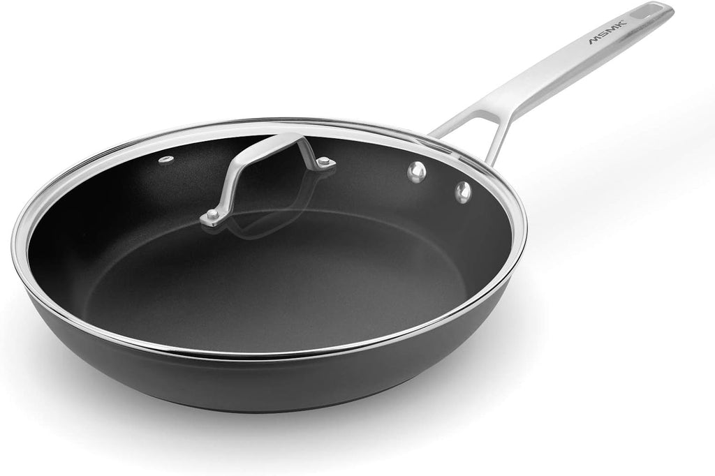 12-inch Nonstick Frying Pan with Lid Stainless-steel Induction Base P432787