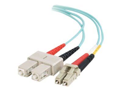 50m LC-SC 10GB 50/125 OM3 Duplex Multimode PVC Fiber Optic Cable V512