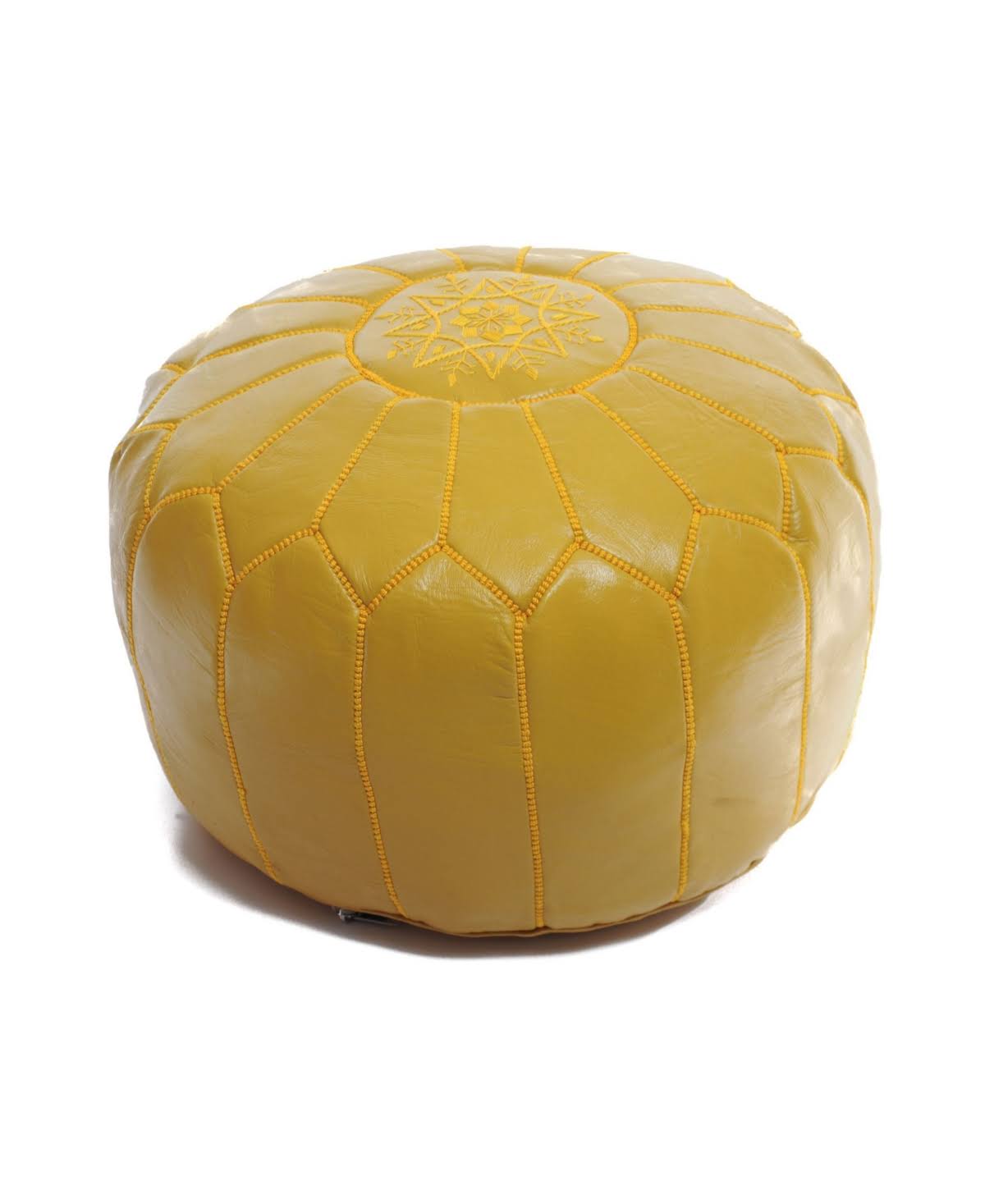 Pink Handmade Moroccan Leather Pouf Ottoman Q2372