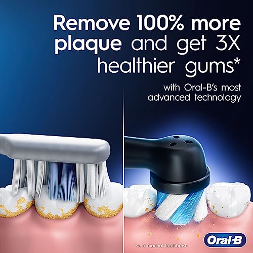 Black Rechargeable Electric Toothbrush with 5 Cleaning Settings, 2 Replacement Heads, and Travel Case B900424