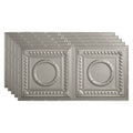 Argent Silver 2ft x 4ft Glue Up Vinyl Ceiling Tile (5 Pack) V5353