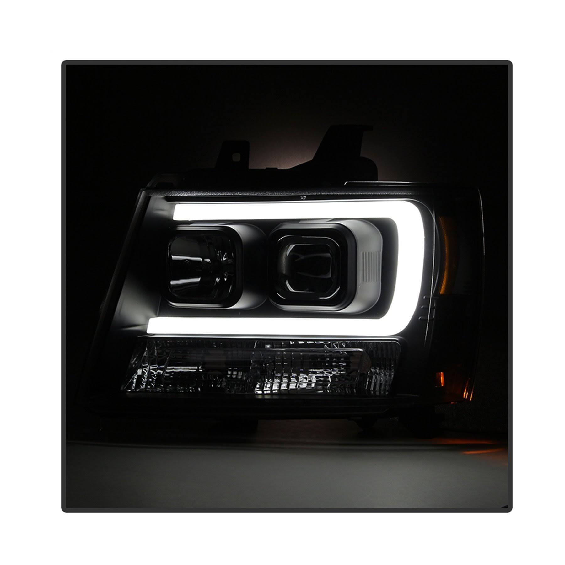 Black DRL LED Projector Headlights A728