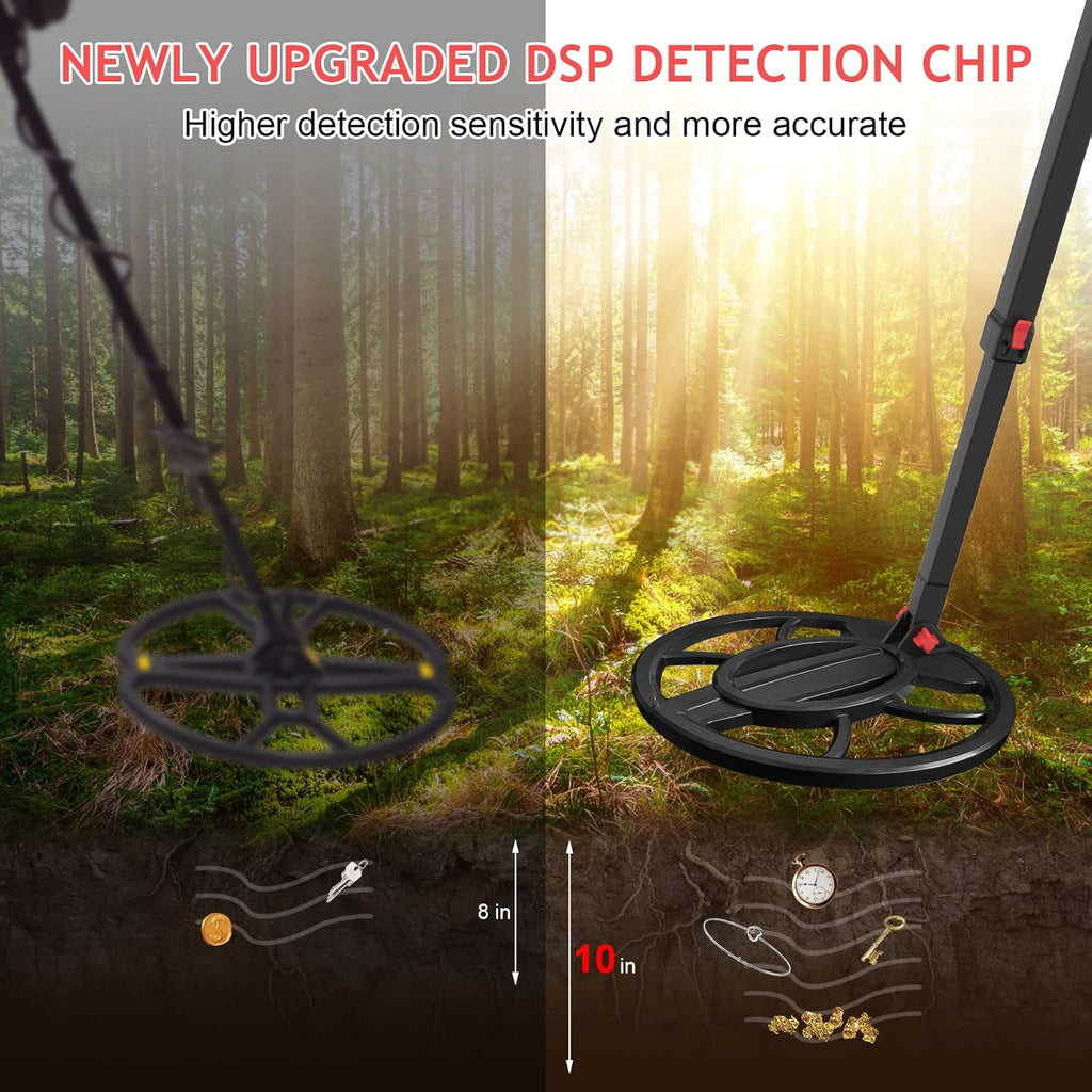 10'' Waterproof Metal Detector with Five Detection Modes V1675