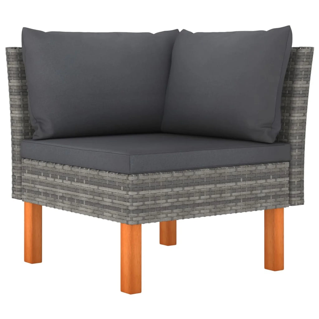 12 Piece Gray Poly Rattan Patio Conversation Set I739