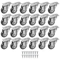 24 Pack Swivel Plate Caster Wheels with Screws O668250