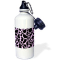 Pink and White Cow Print 21 oz Sports Water Bottle T556749