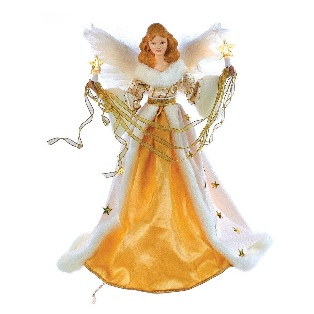 Cream and Gold Angel Treetop U65913