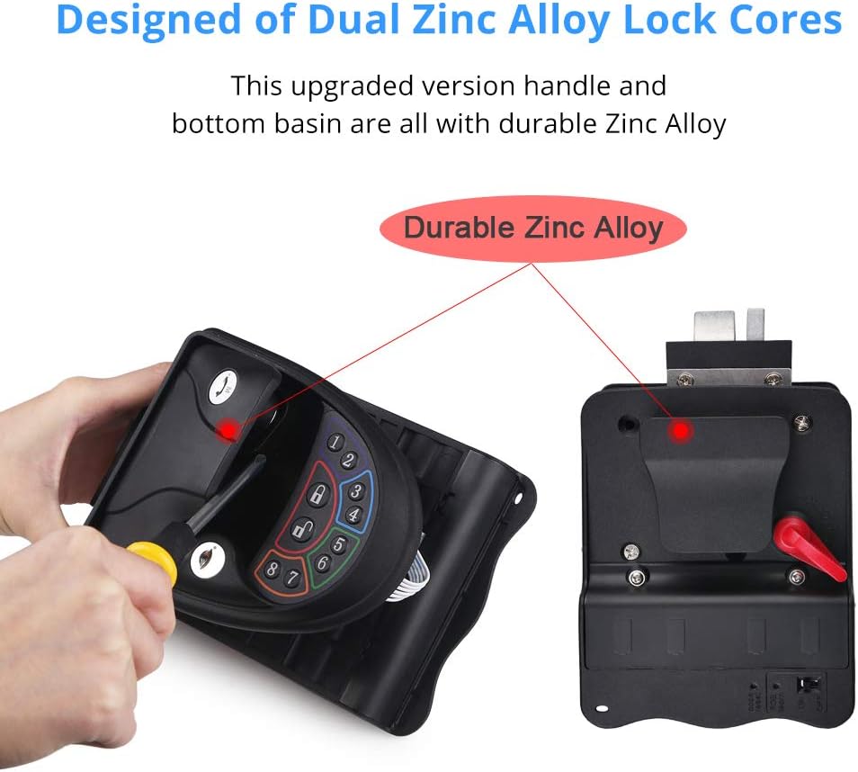 RV Keyless Entry Door Lock Handle Latch Zinc Alloy Wireless with Keypad & Fob N6502
