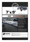 7' x 9' Black 12-mil Poly Truck Tarp B18656