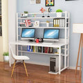 White Student Desk with Bookcase K318841