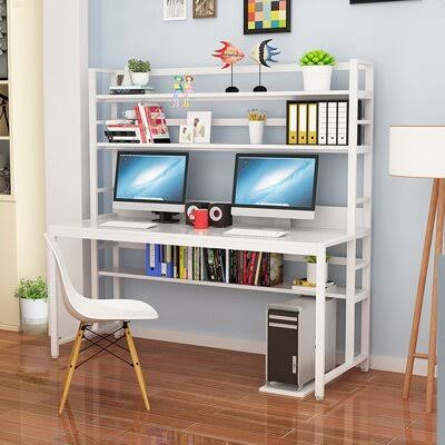 White Student Desk with Bookcase K318841
