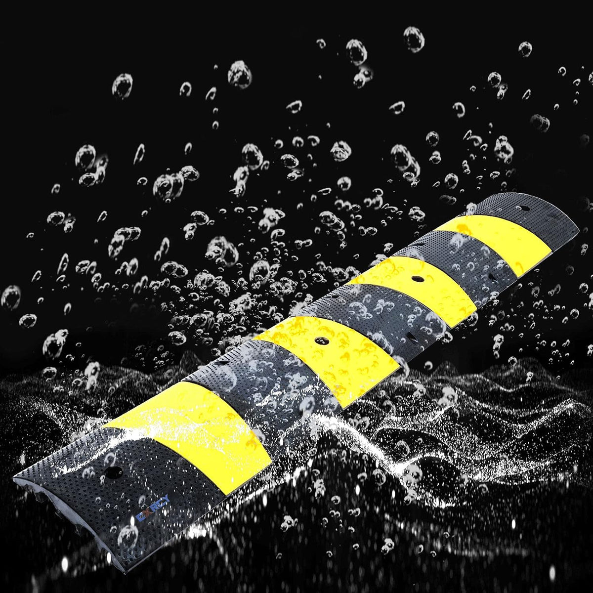 6FT 2 Pack Heavy Duty Rubber Speed Bump with 8 Bolts O1794
