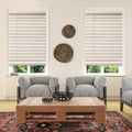 White 53.5x22 Cordless Faux Wood Blinds R680
