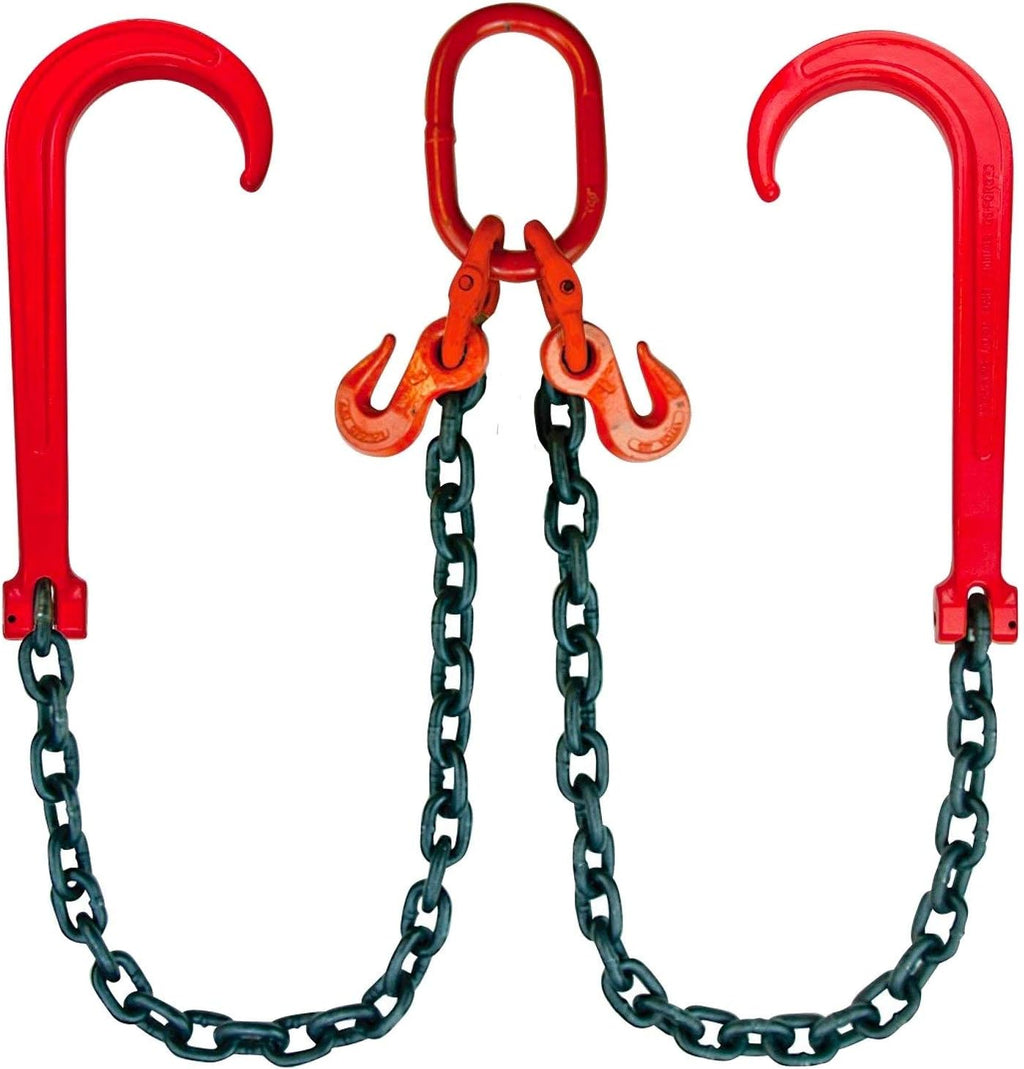Grade 80 Alloy Towing Chain Bridle, 72 Inch, 12,000 Pound Safe Working Load P3202