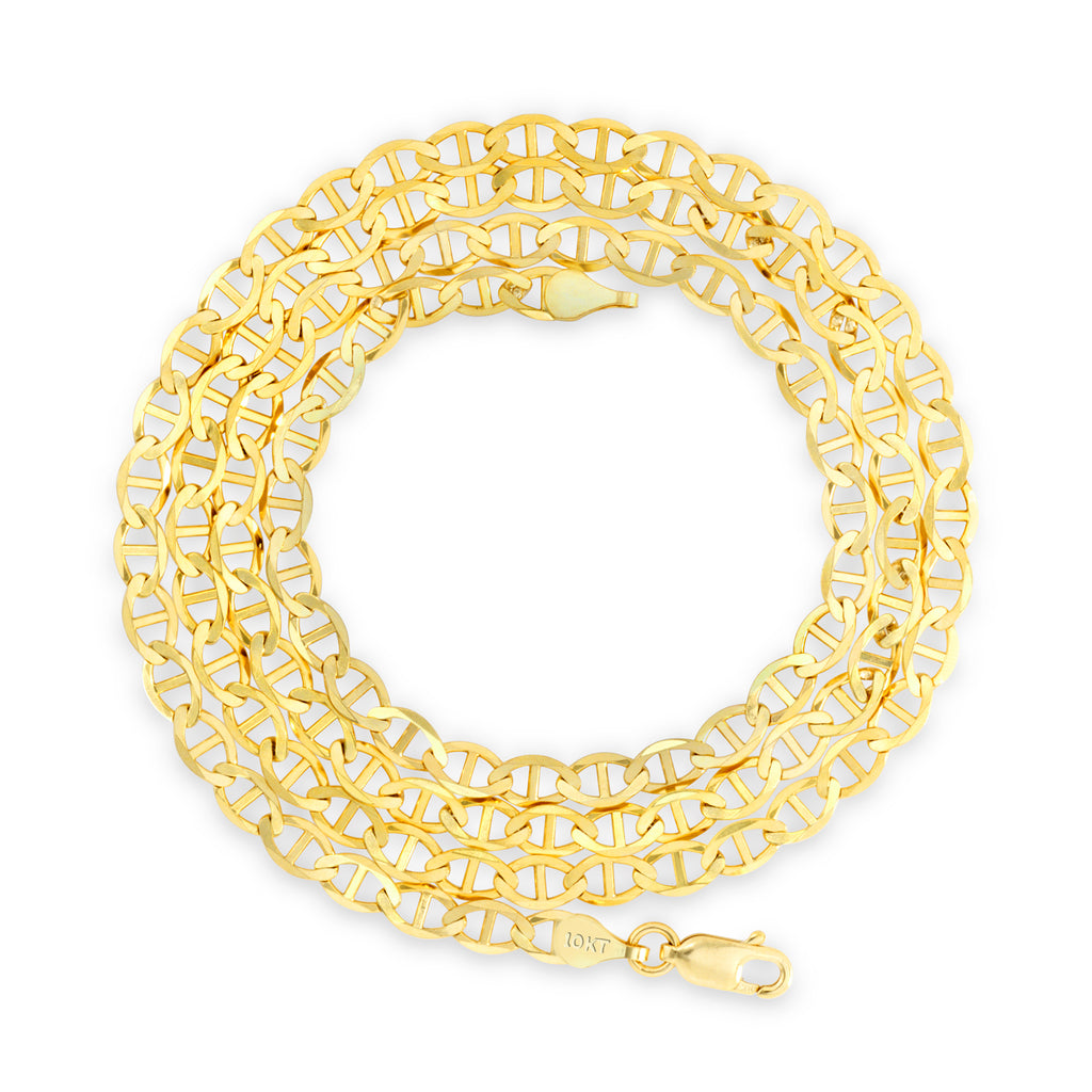 10k Yellow Gold Anchor Chain Necklace 16" - 30" F5510