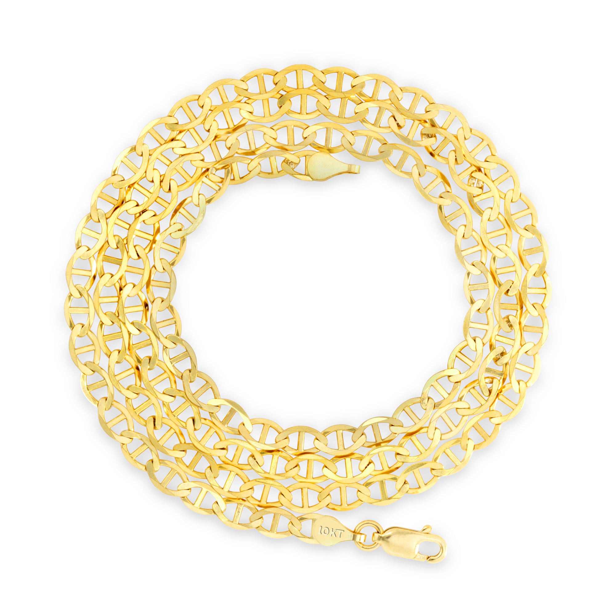 10k Yellow Gold Anchor Chain Necklace 16" - 30" F5510