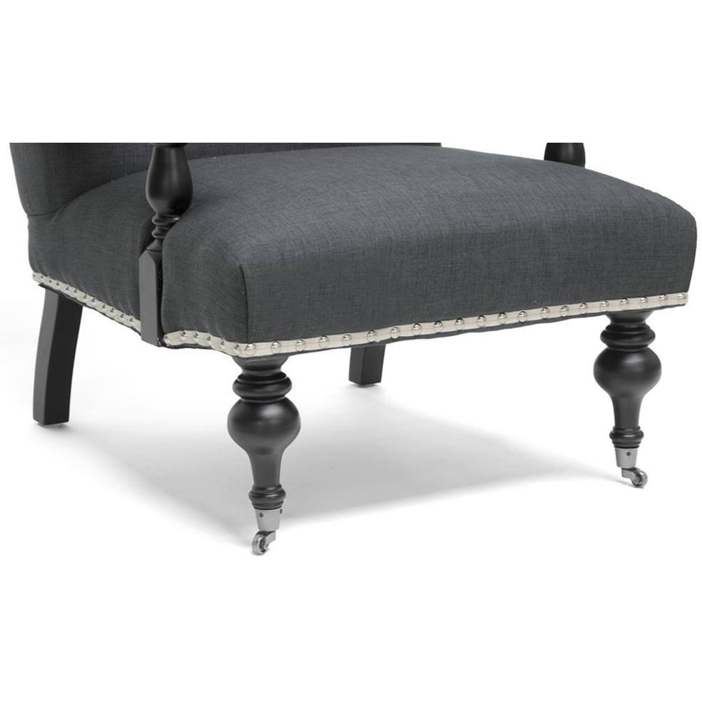 Gray Linen Arm Chair M76290