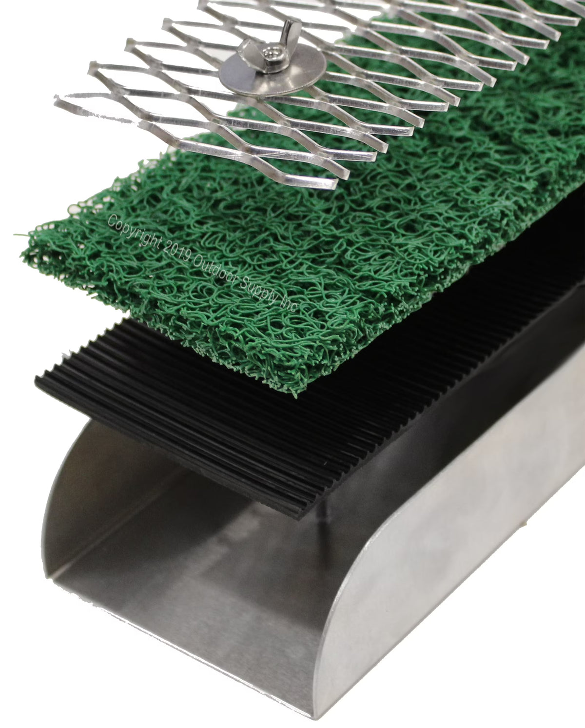 12 inch Portable Aluminum Alloy Gold Sluice Box with Miner's Moss and V Matting L40573