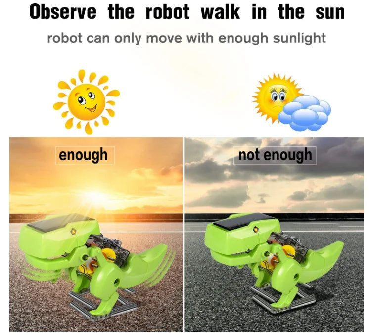 STEM Robot Building Science Kit 3 in 1 Solar Dinosaur Desk Robot K446674