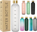 White 32 Oz BPA Free Frosted Water Bottle with Time Marker K64966