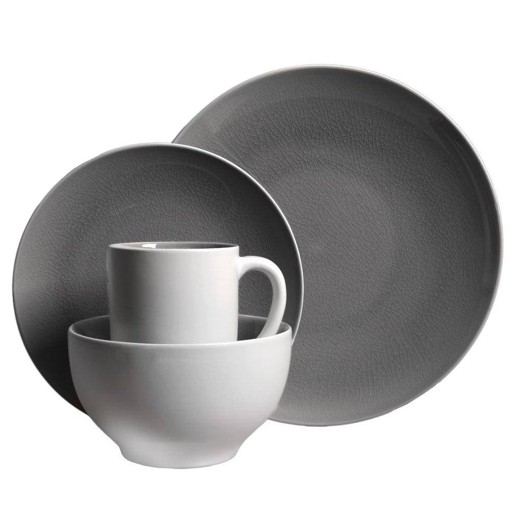 16 Piece Dinnerware Set Gray S787717