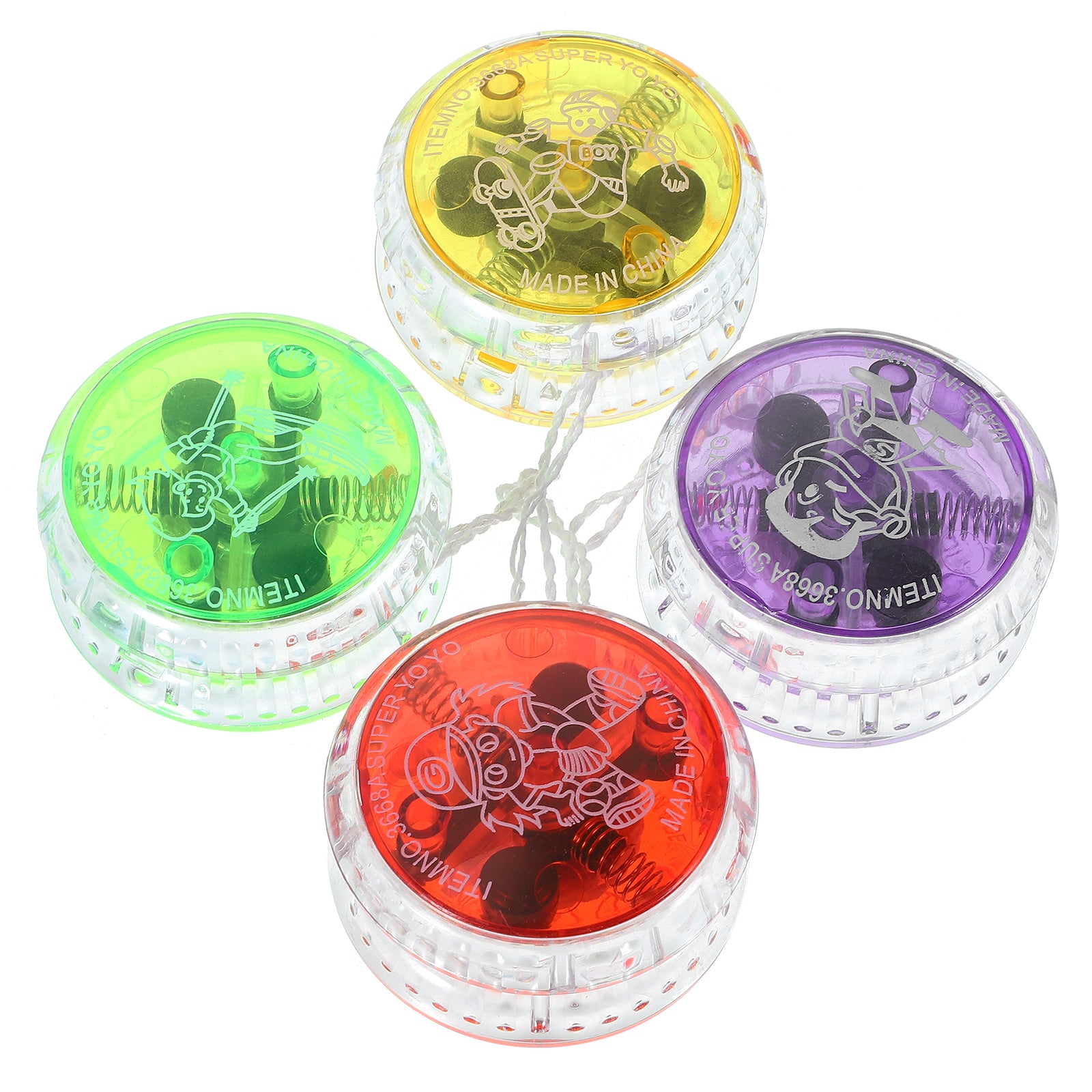 4 Pcs Glow Yo-yo House Playset Indoor Toys Yoyo Childrens LED Balls Flashing Pp Z396479