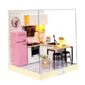 1:24 Wooden Dollhouse with Furniture Case G980454