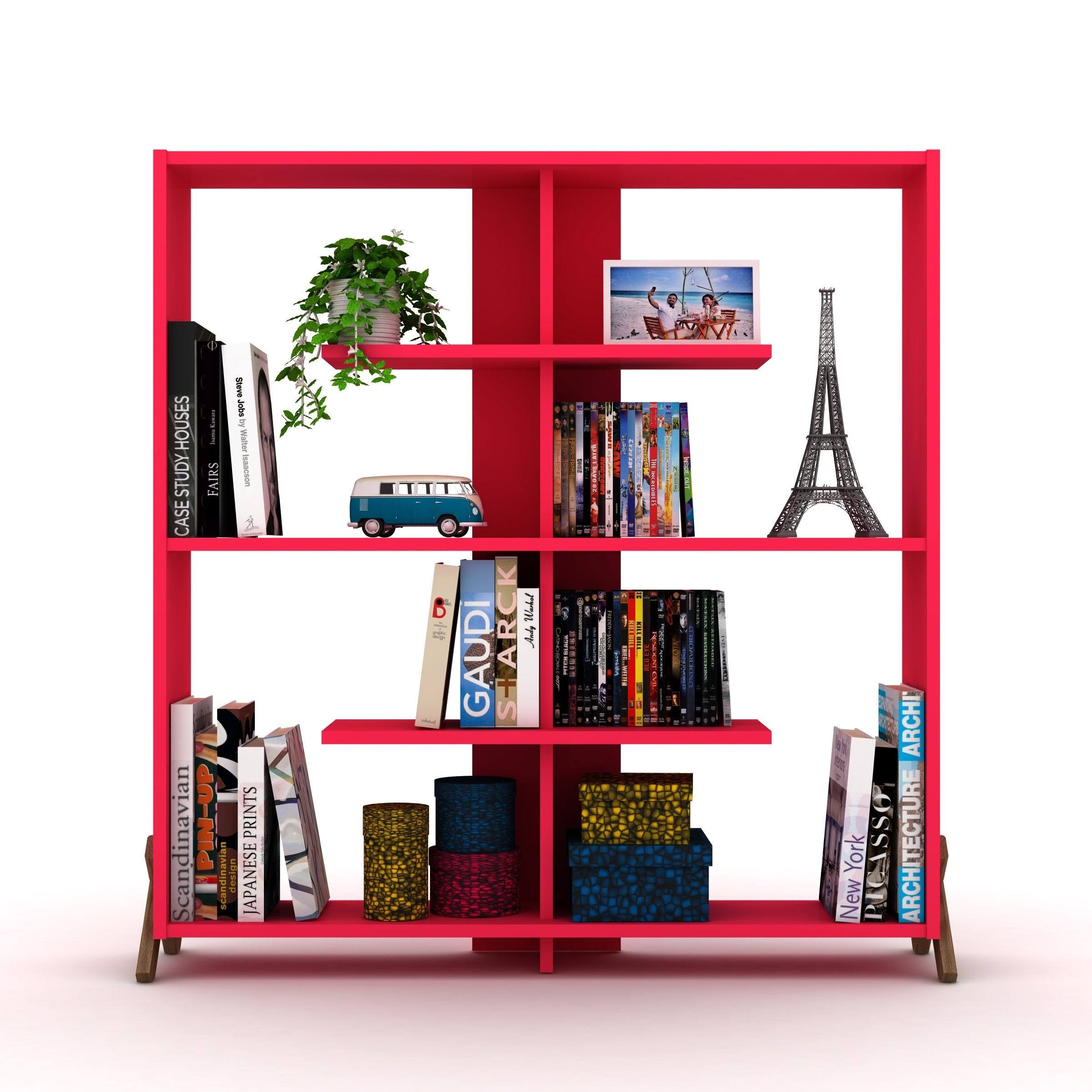 White Bookcase D982