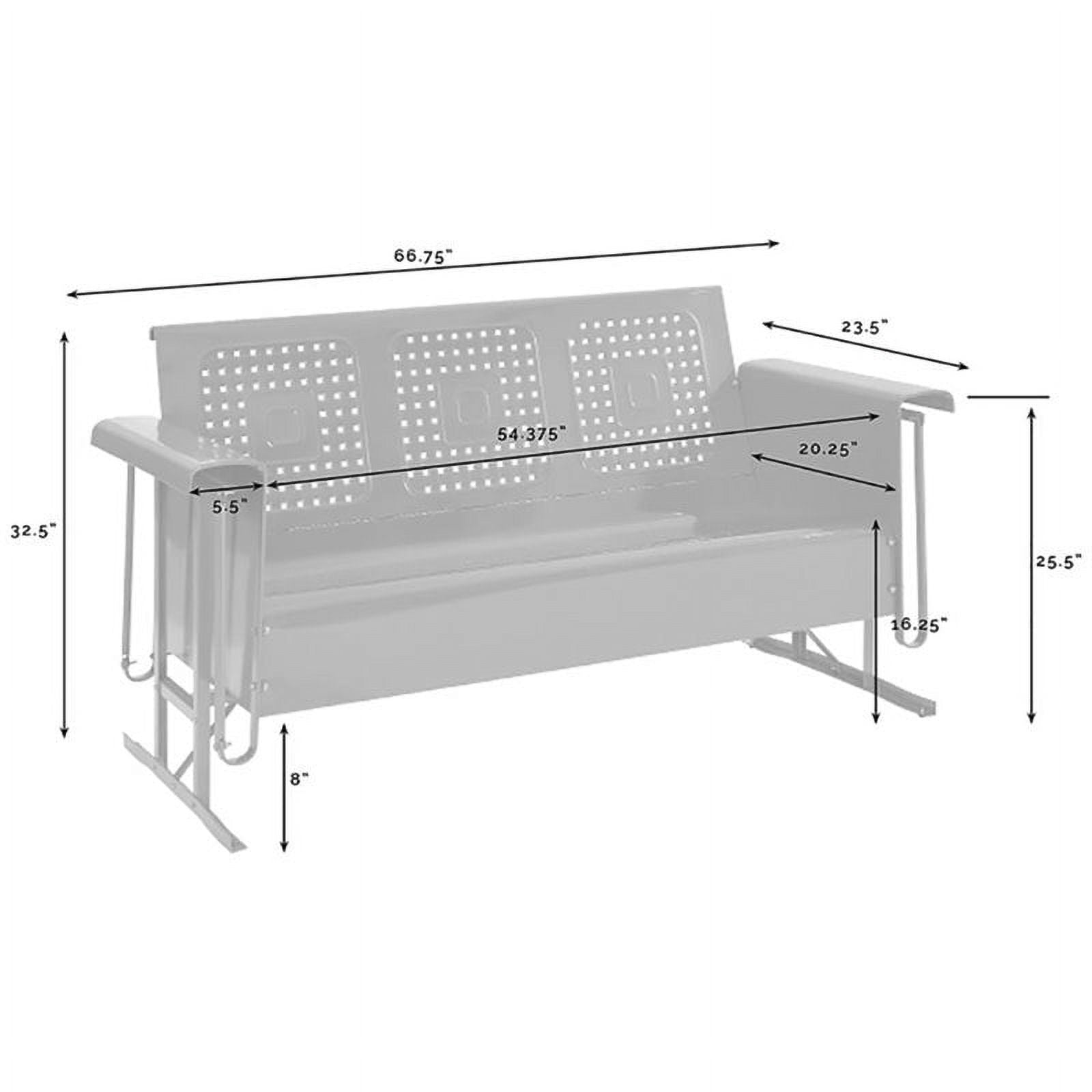 White Metal Gliding Patio Sofa Q342800