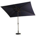 Navy Blue Aluminum Rectangular Market Patio Umbrella I6513