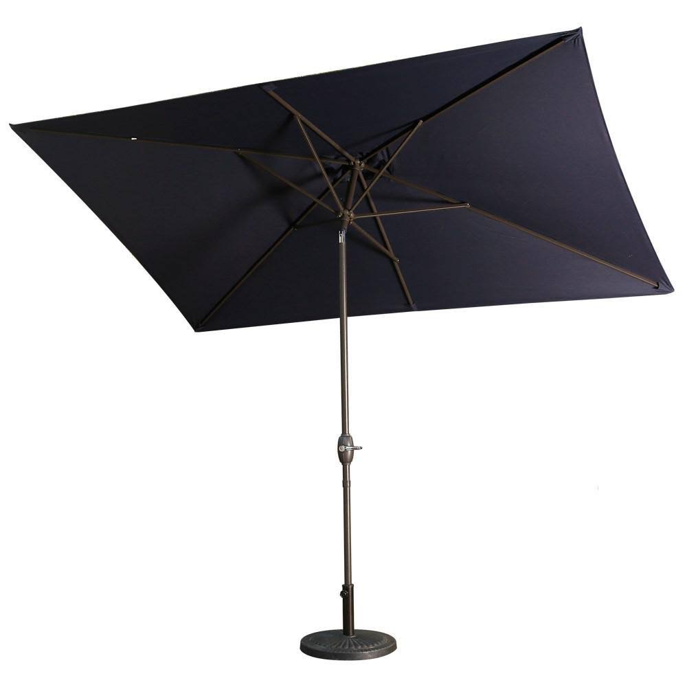 Navy Blue Aluminum Rectangular Market Patio Umbrella I6513