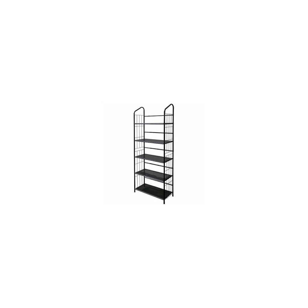 Black 5 Tier Metal Book Shelf W6123