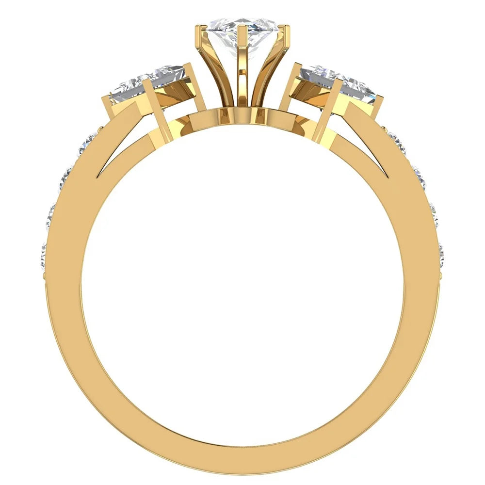 18K Gold Diamond Engagement Ring 1.40 CT TW Q689