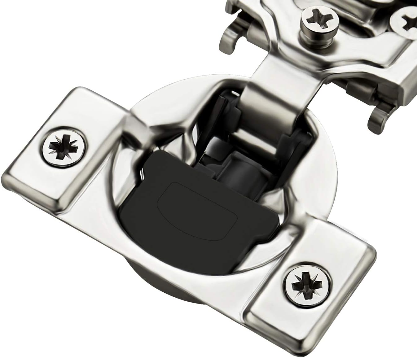 12 Pack 6 Pairs 1/2 inch Overlay Soft Close Hinges Satin Nickel Stainless Steel Concealed Hinge S5734