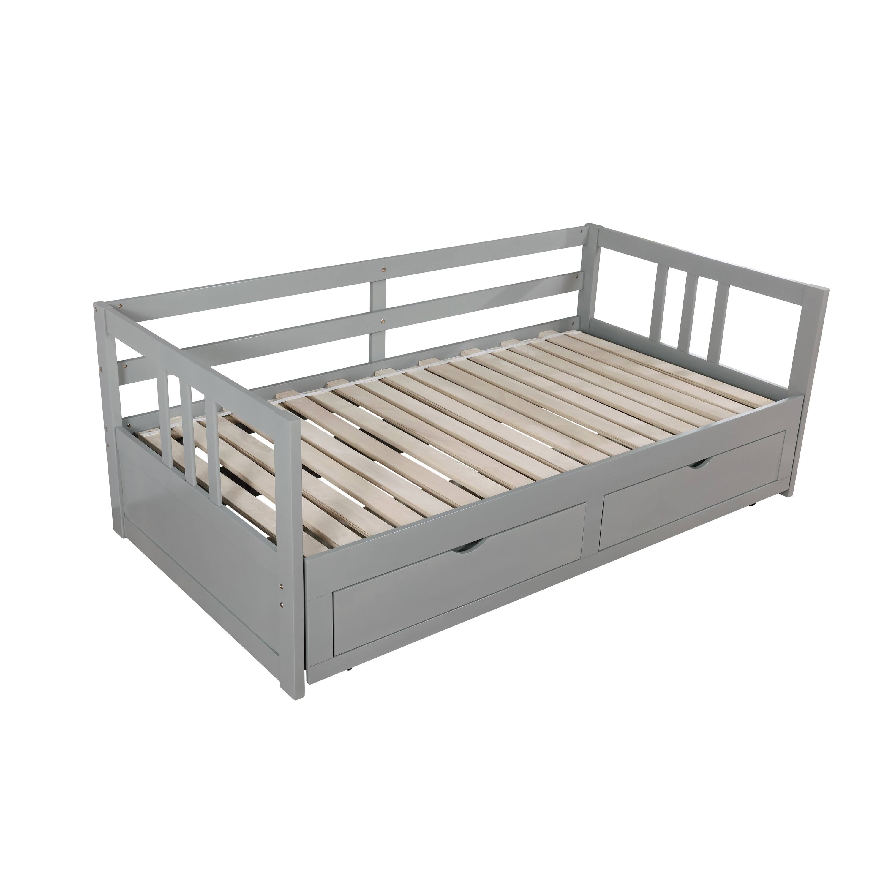 Grey Expandable Storage Daybed L8167