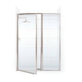38x22 x 69x22 Framed Hinge Swing Shower Door Brushed Nickel Y47129