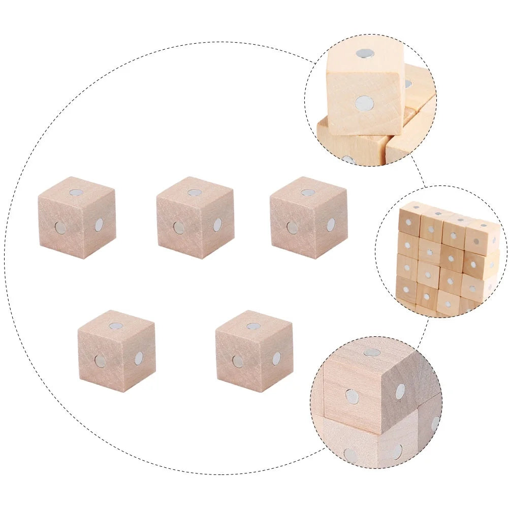 15 Pcs Magnetic Wooden Building Blocks N12998
