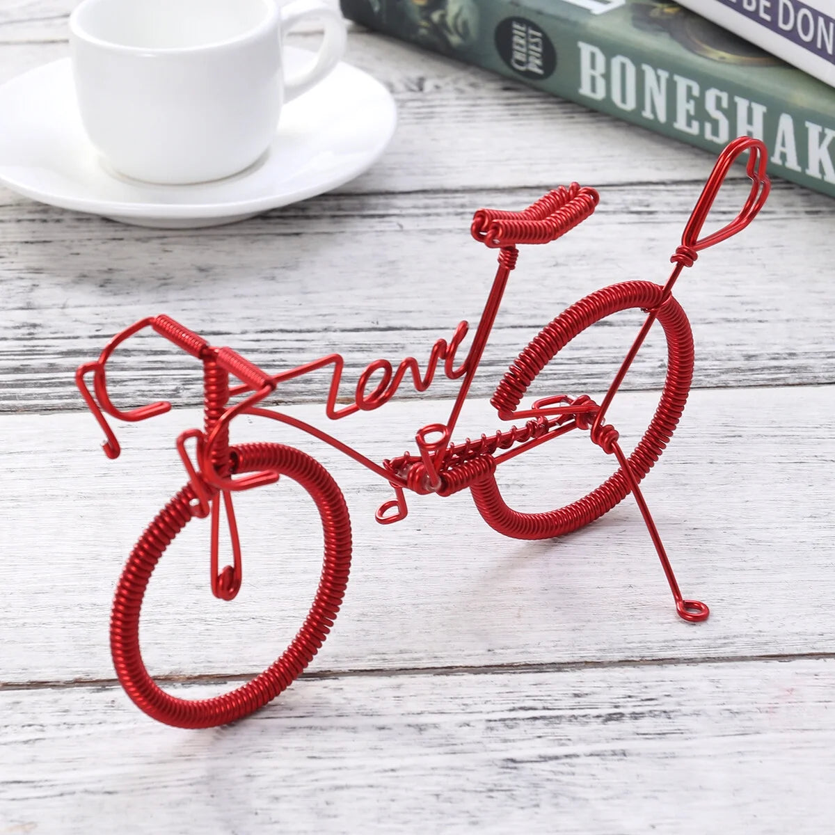 Red Metal Crafts Figurine Ornaments P7243