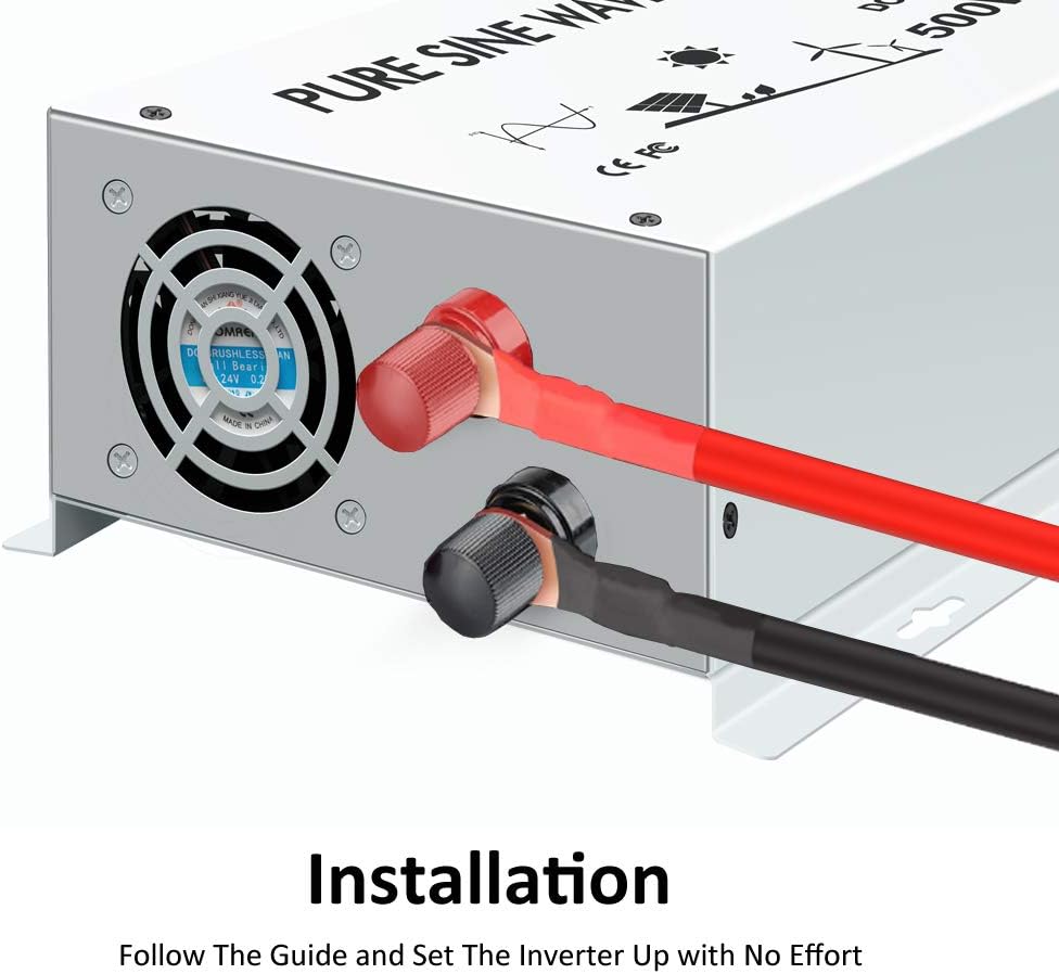 500w Pure Sine Wave Power Inverter 24v DC to 120v AC Z211028