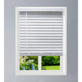 White Cordless Faux Wood Blind C63114