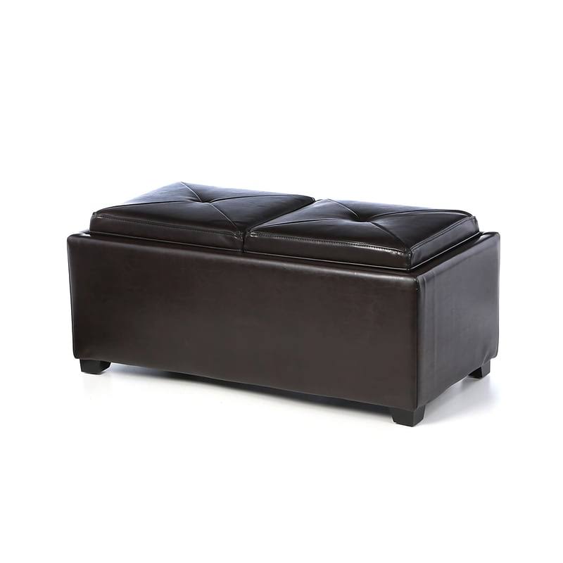 Brown Storage Ottoman V120535