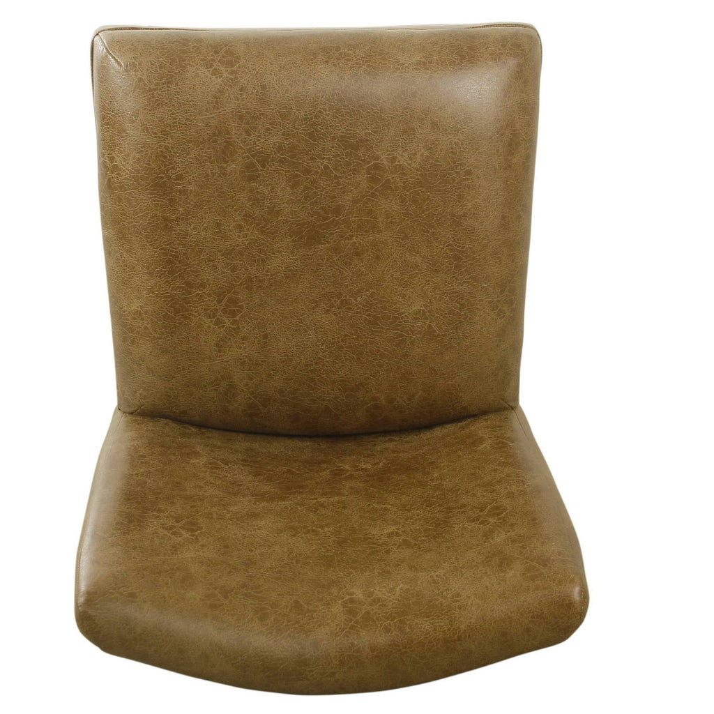 Distressed Brown Faux Leather Barstool N7041