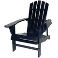 Navy Blue Solid Wood Adirondack Chair A587094