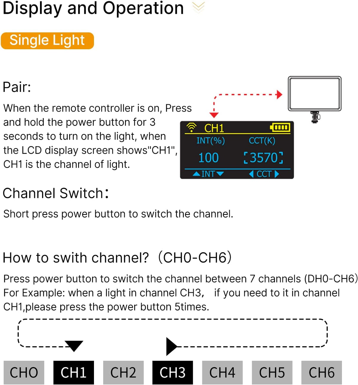 11in LED Key Light with Controller Extendable Studio Lighting K949911