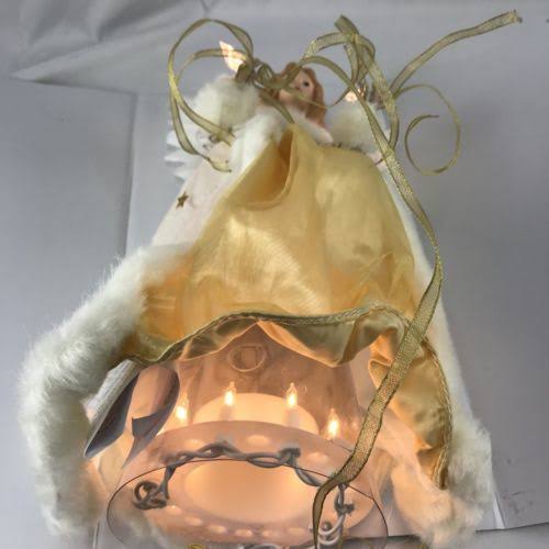Cream and Gold Angel Treetop U65913