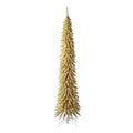 7 Foot Prelit Artificial Christmas Tree with Stand, Champagne, Gold P677